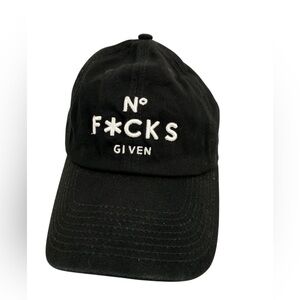 Field Grade No F*cks Given Embroidered Logo Black Adult Adjustable Size Hat